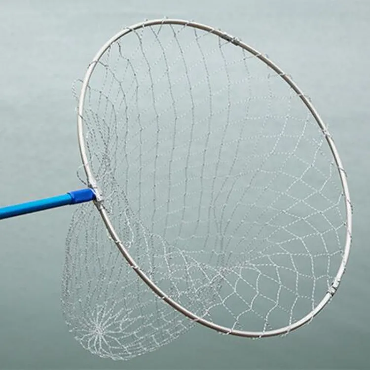 Foldable Stainless Steel Dip Net Head Fishing Net, Specification: Solid 45cm Big Mesh