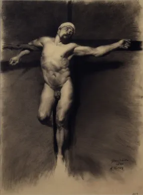 Fortuny Master Copy Male Nude Crucifixion