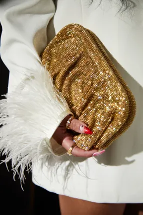 Gala Nights Embellished Clutch Bag - Gold