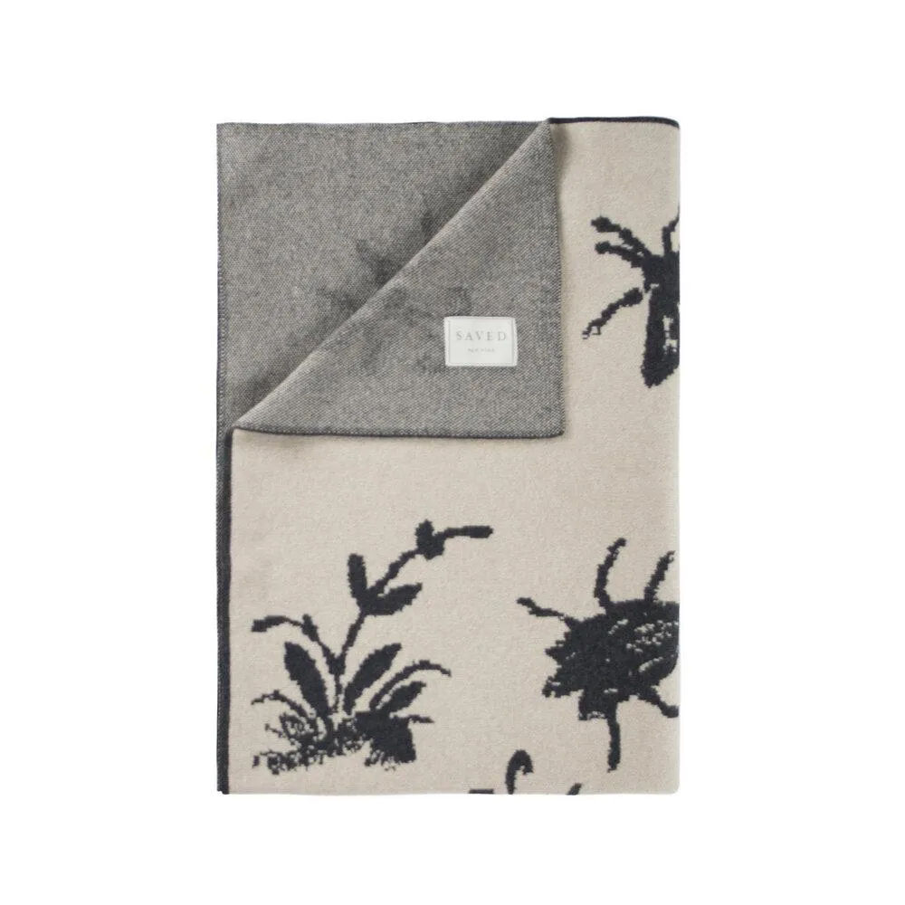 Garden Cashmere Throw Blankets by Saved NY