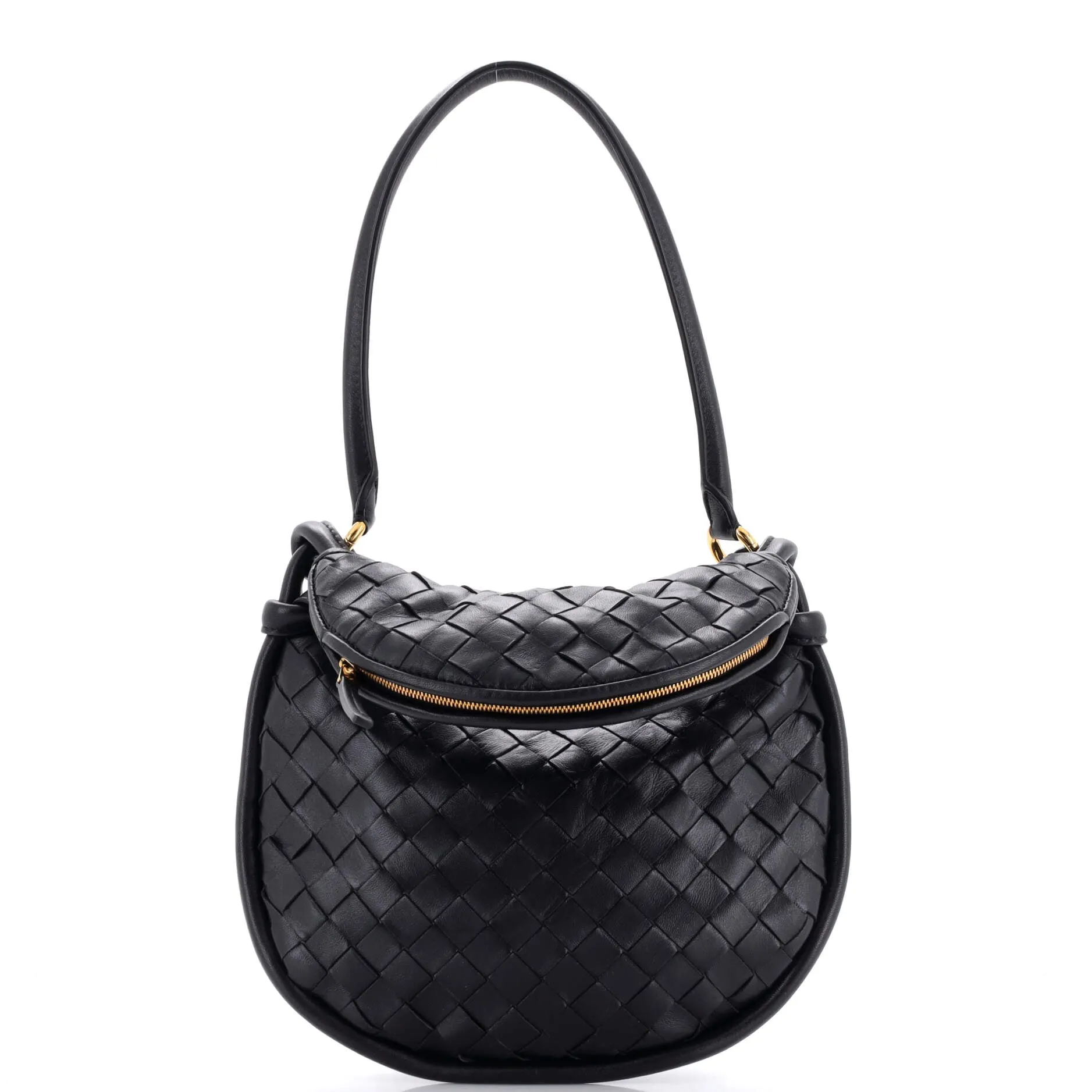 Gemelli Shoulder Bag Intrecciato Leather Small