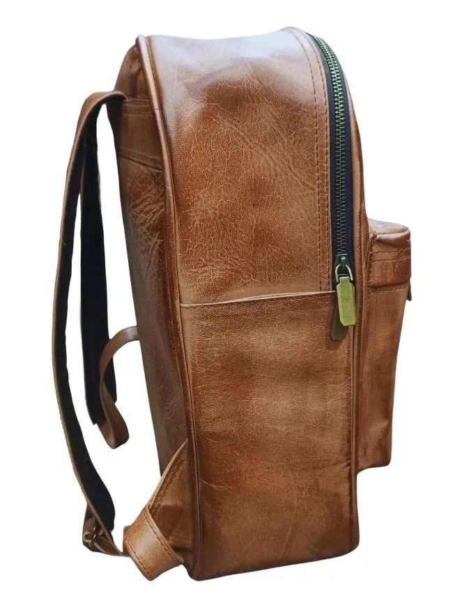 Genuine Leather Tan Brown Laptop Bag - LB002