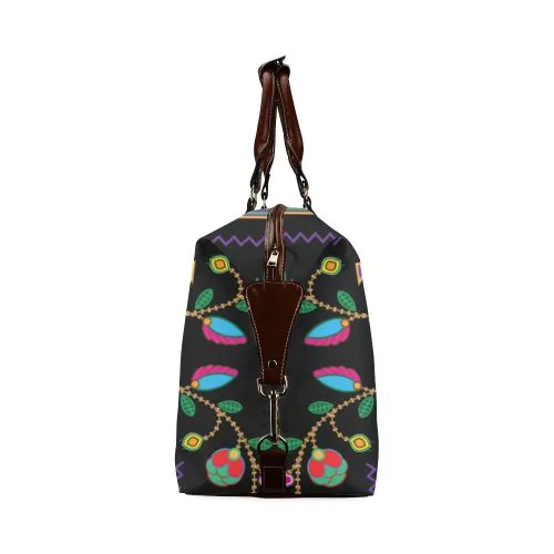 Geometric Floral Fall-Black Classic Travel Bag