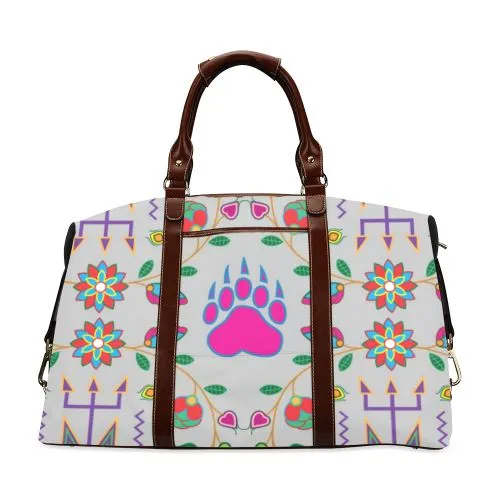 Geometric Floral Fall-Gray Classic Travel Bag