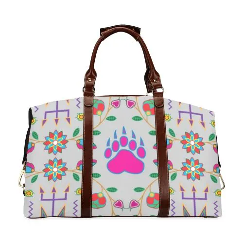 Geometric Floral Fall-Gray Classic Travel Bag