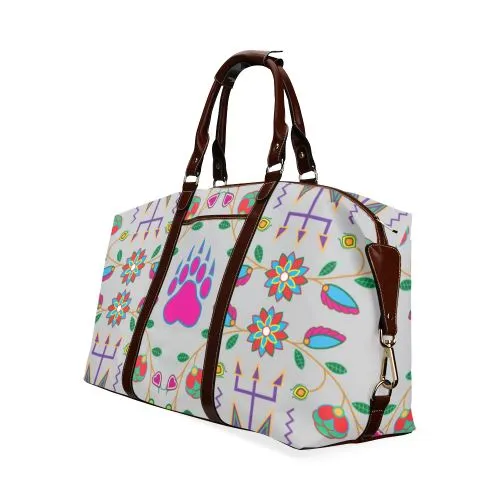 Geometric Floral Fall-Gray Classic Travel Bag