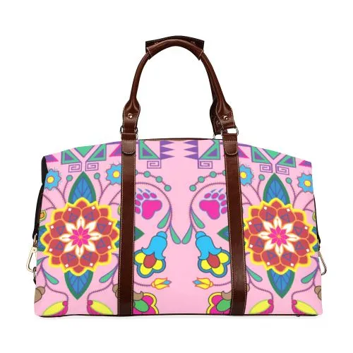 Geometric Floral Winter-Sunset Classic Travel Bag