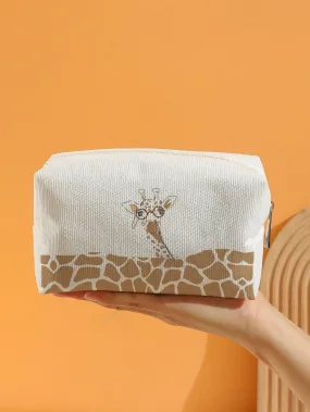 Giraffe Print Makeup Bag Cosmetic Organizer Toiletries Bag Makeup Organizer Zip