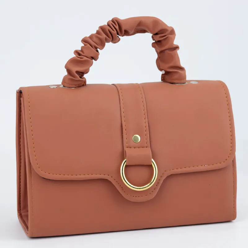 Girls Leather Handbags Small Flap Open Purse