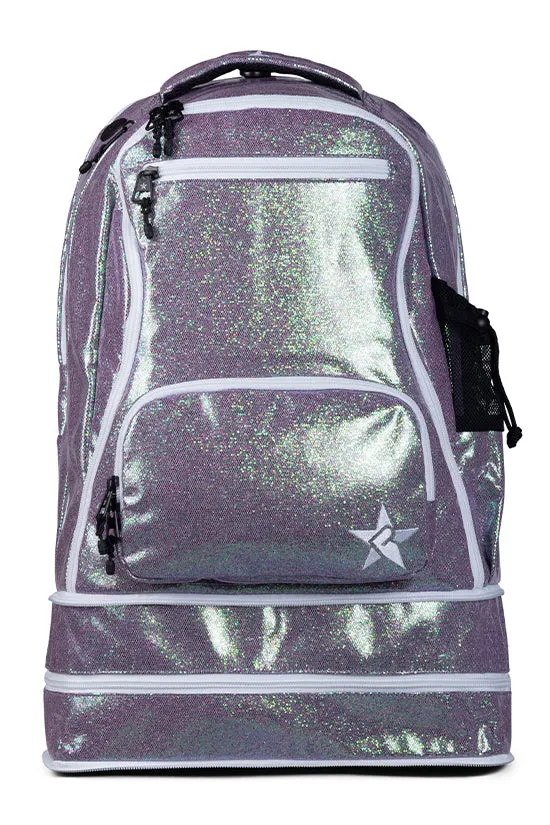 Glossy in Purple Reign Rebel Dream Bag Plus with White Zipper