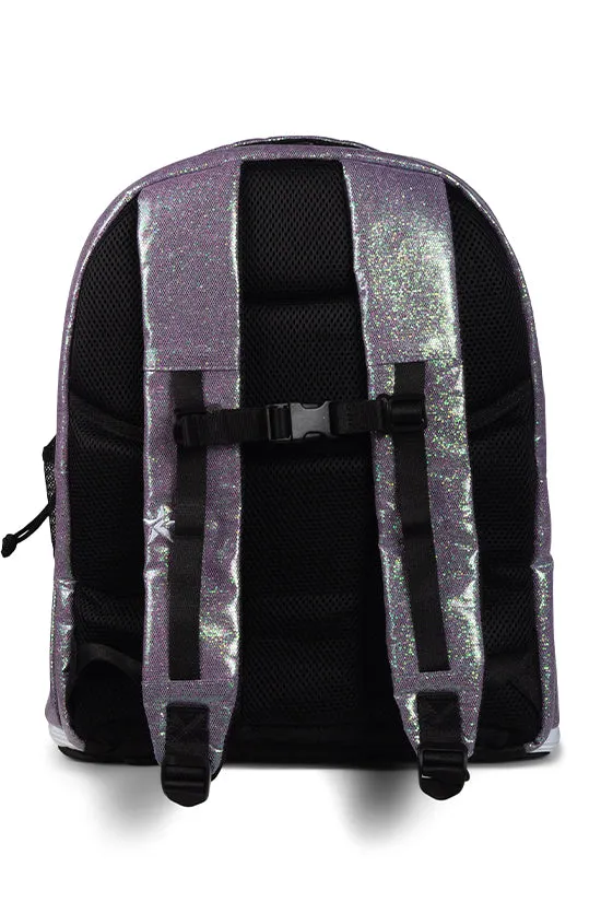 Glossy in Purple Reign Rebel Dream Bag Plus with White Zipper