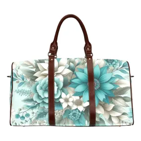 Green Floral awd440 Waterproof Travel Bag/Small (Model 1639)