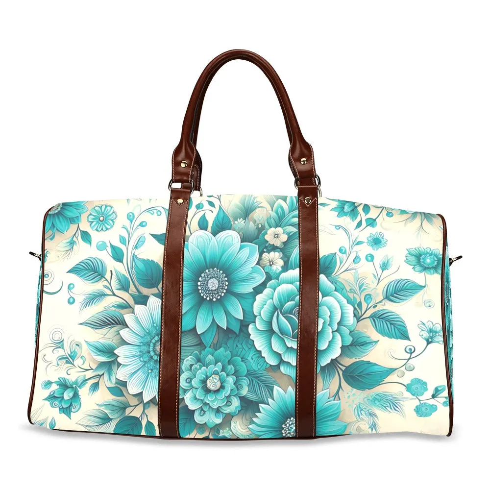 Green Vintage Floral awd437 Waterproof Travel Bag/Small (Model 1639)