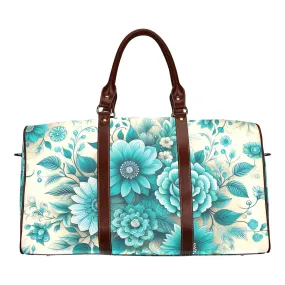 Green Vintage Floral awd437 Waterproof Travel Bag/Small (Model 1639)