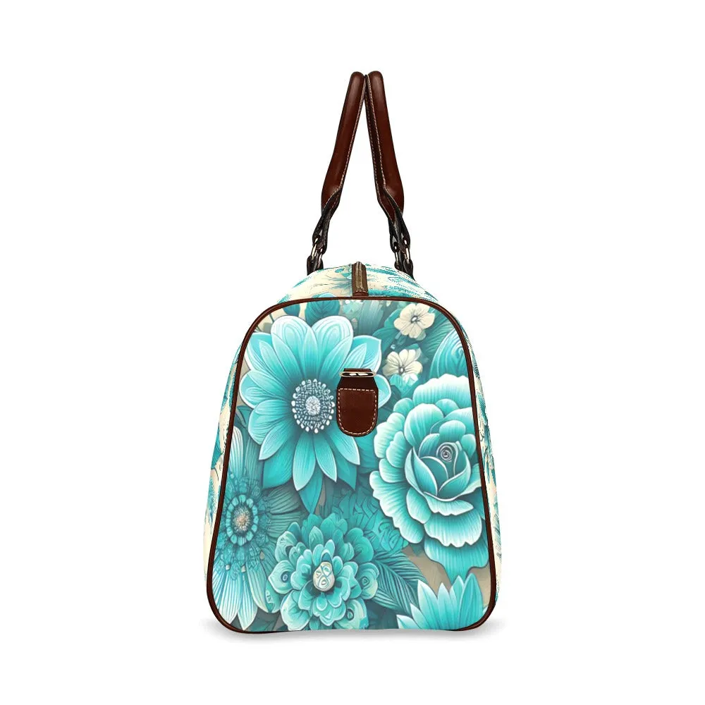 Green Vintage Floral awd437 Waterproof Travel Bag/Small (Model 1639)