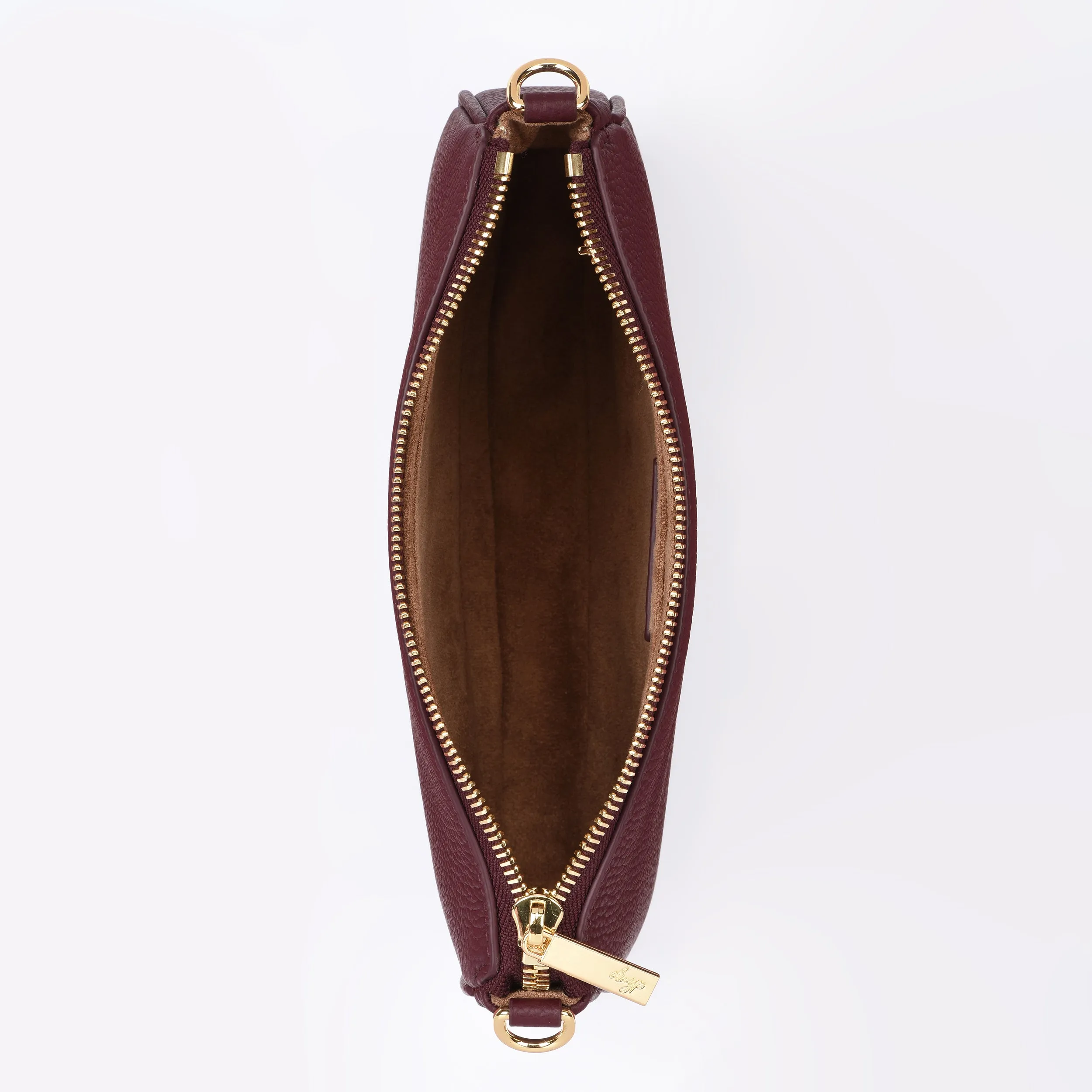 HCC X DUYP - Medium pochette - Burgundy Grained Leather