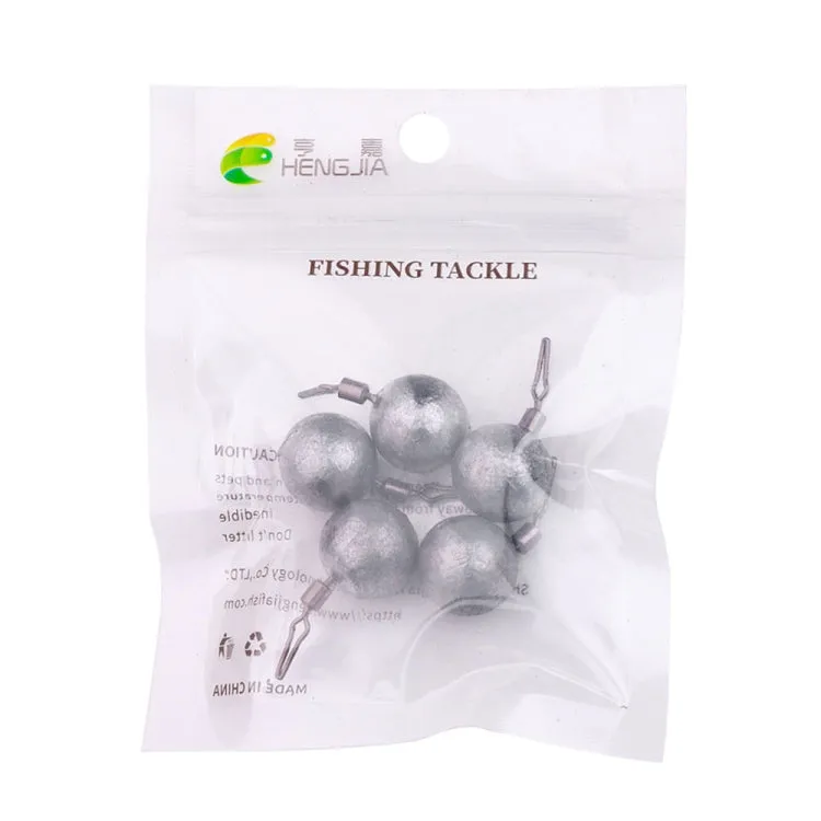 HENGJIA 5pcs/bag 20g Fishing Lead Pendant Sea Fishing Lua Spherical Spinning Biting Lead Fishing Gear