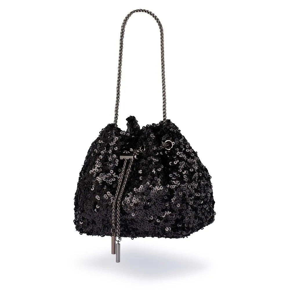 ILANA Sequin Drawstring Bag