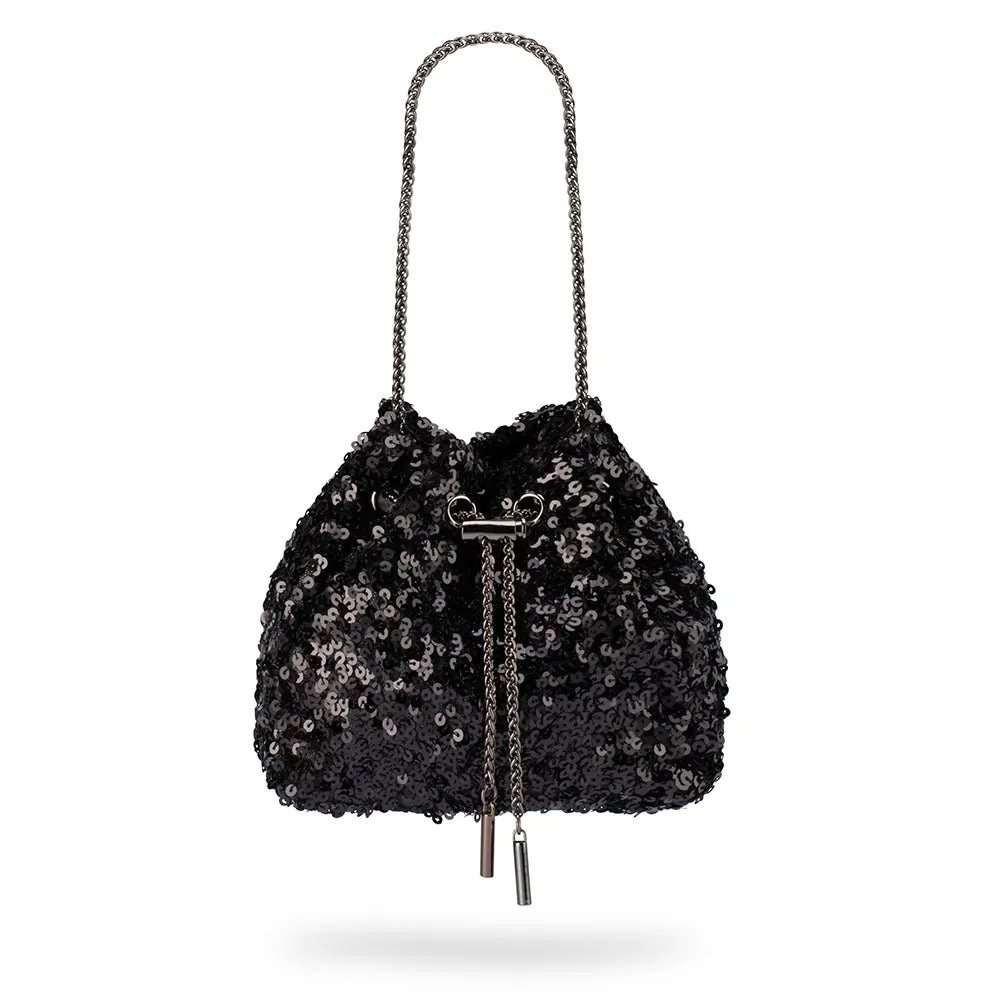 ILANA Sequin Drawstring Bag