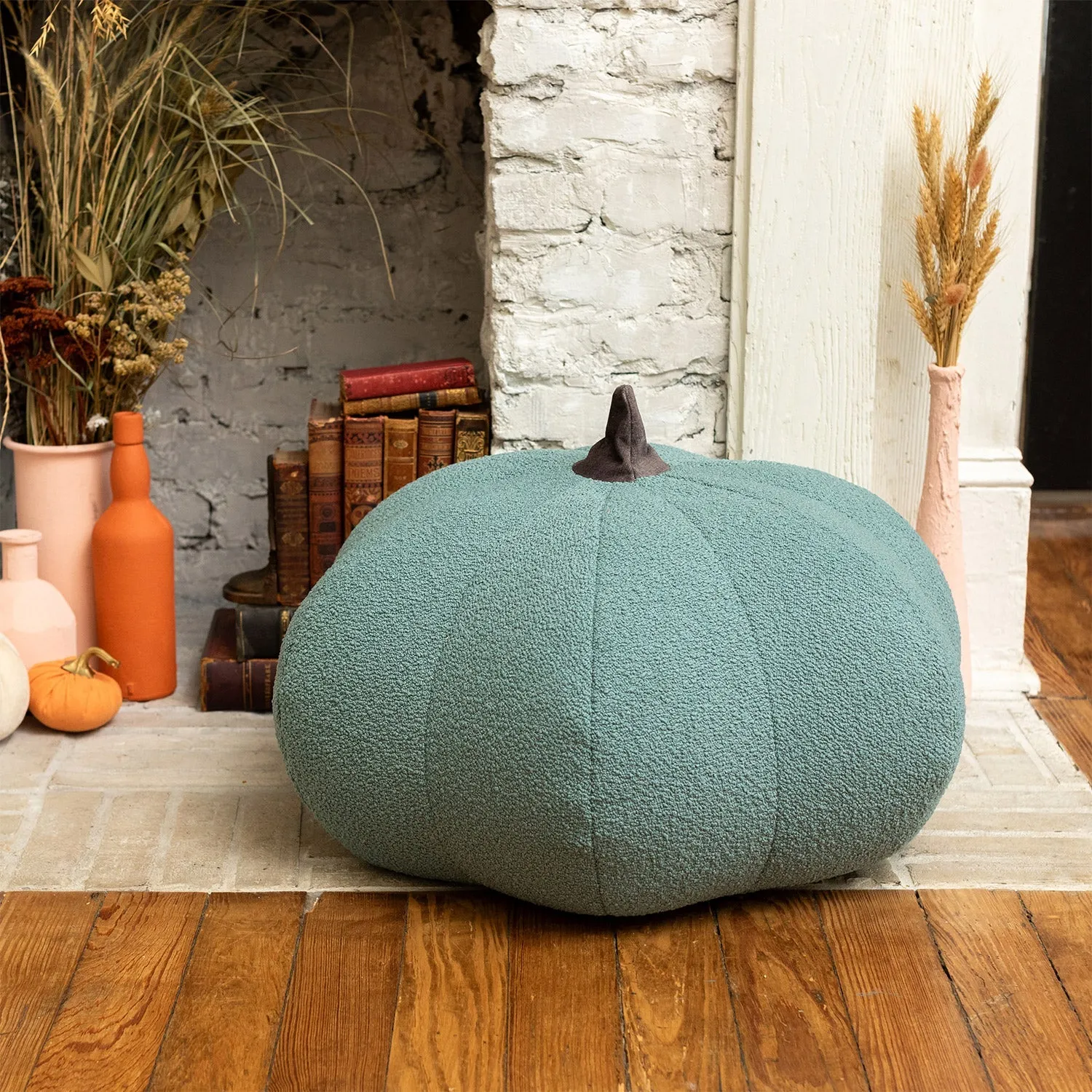 Jaxx Pumpkin Pouf - Luxurious Ottoman for Fall & Halloween Décor