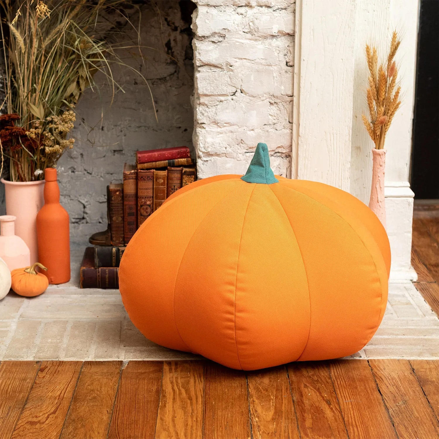 Jaxx Pumpkin Pouf - Luxurious Ottoman for Fall & Halloween Décor