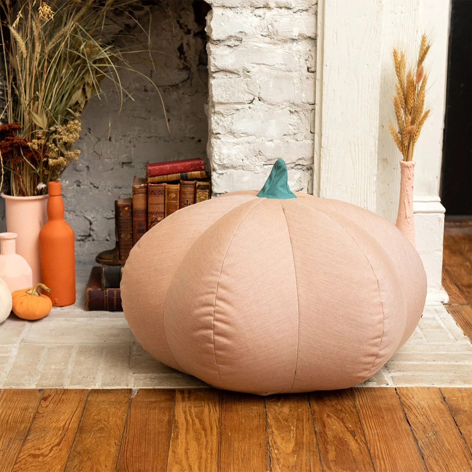 Jaxx Pumpkin Pouf - Luxurious Ottoman for Fall & Halloween Décor