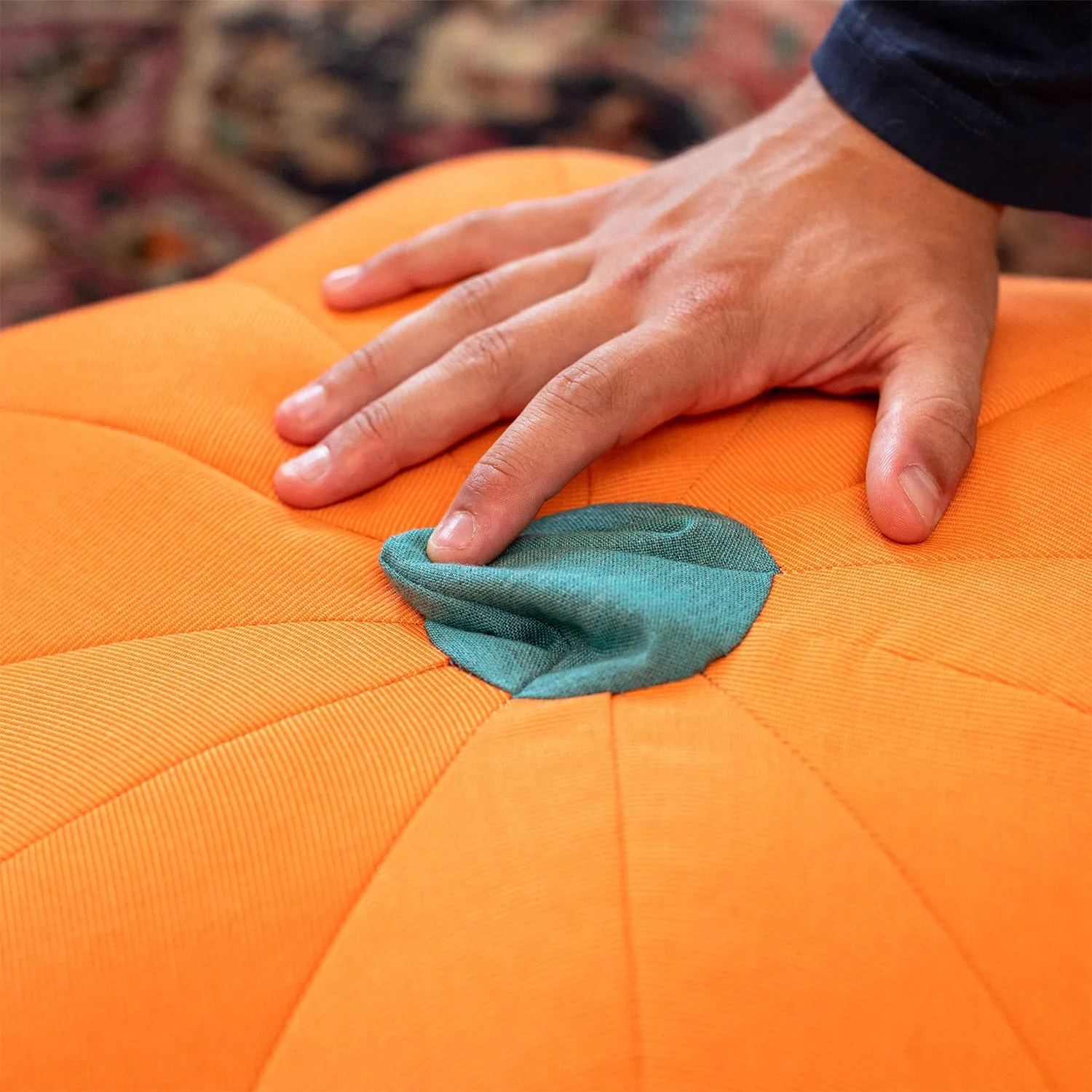 Jaxx Pumpkin Pouf - Luxurious Ottoman for Fall & Halloween Décor