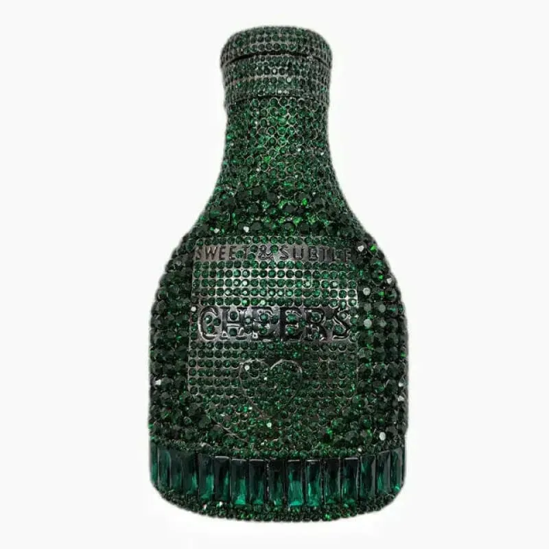 Jewel-encrusted Crystal Evening Bag in Unique Bottle Shape