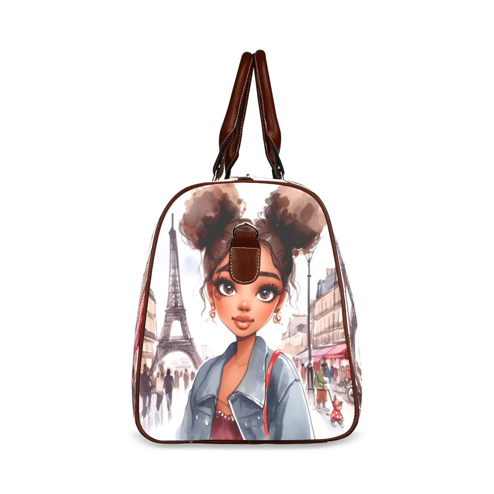 Just a Girl Who Loves Travelling Girl 3 Waterproof Travel Bag/Small (Model 1639)