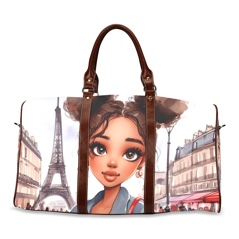 Just a Girl Who Loves Travelling Girl 3 Waterproof Travel Bag/Small (Model 1639)