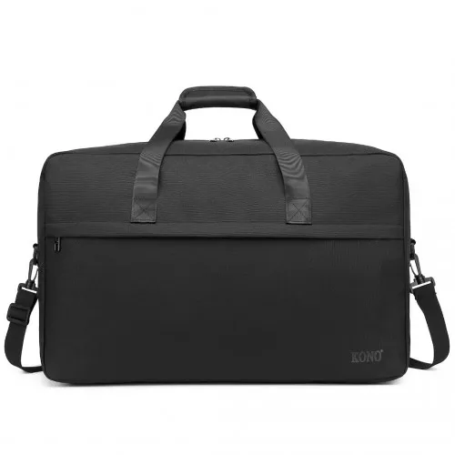 Kono Lightweight Multi Purpose Unisex Sports Travel Duffel Bag - Black | Versatile Gym, Travel & Hand Luggage Bag