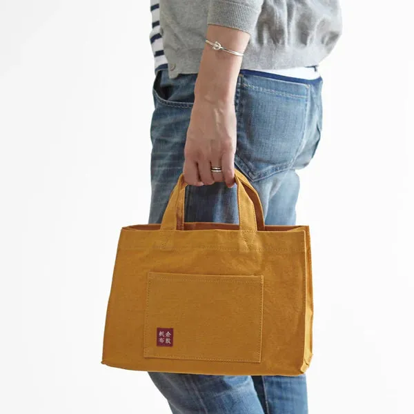 Kurashiki Hampu Canvas Tote Bag - Orange -