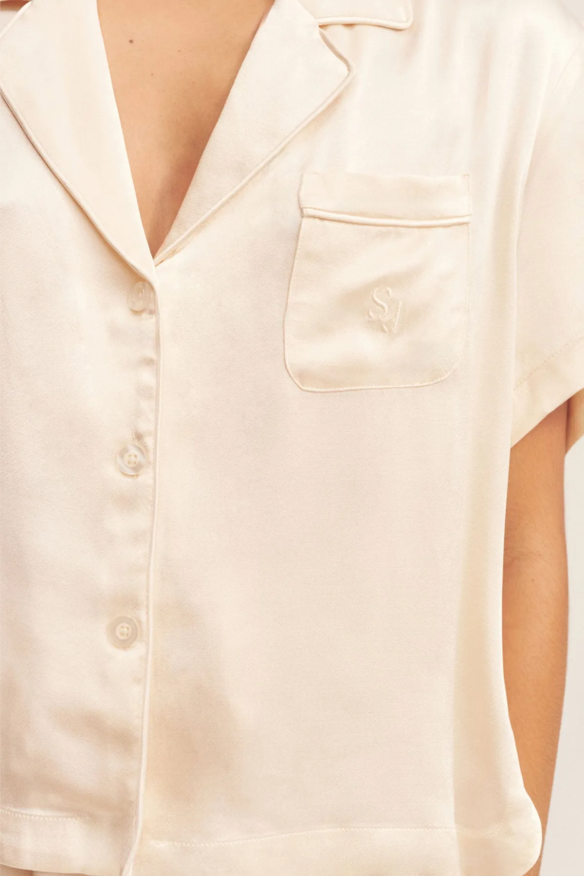 LA LUNE LOUNGE SHIRT SET - CREAM