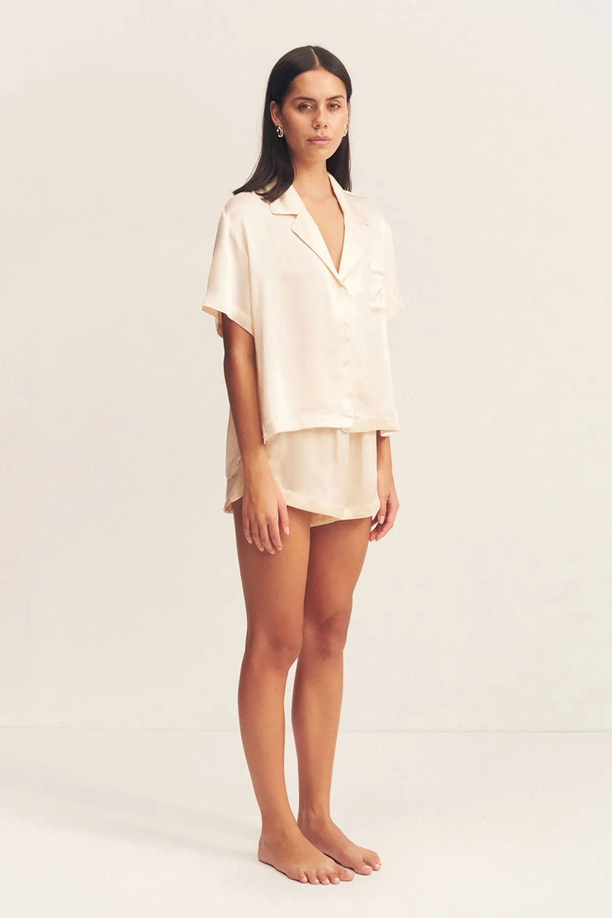 LA LUNE LOUNGE SHIRT SET - CREAM