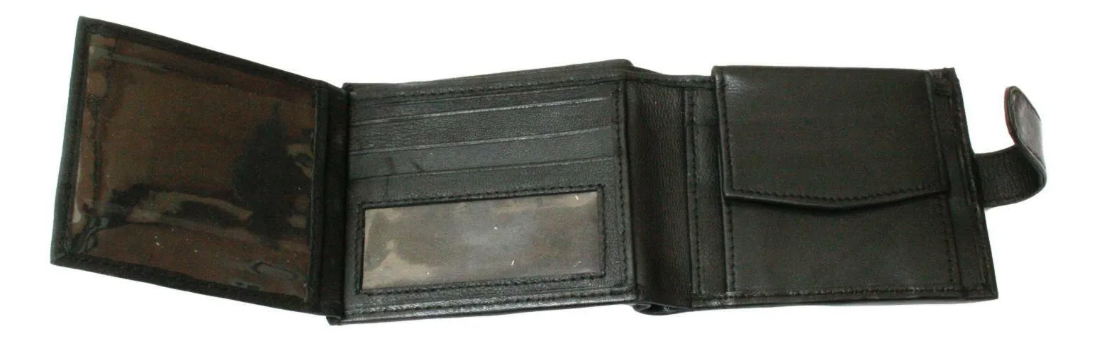 Labrador Head Leather Wallet In Black Or Brown