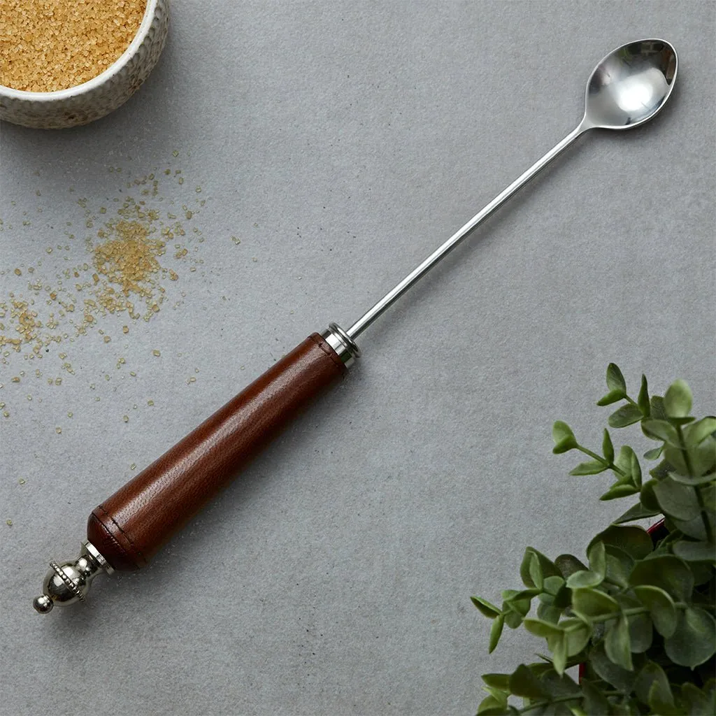 Leather Handled Long Spoon