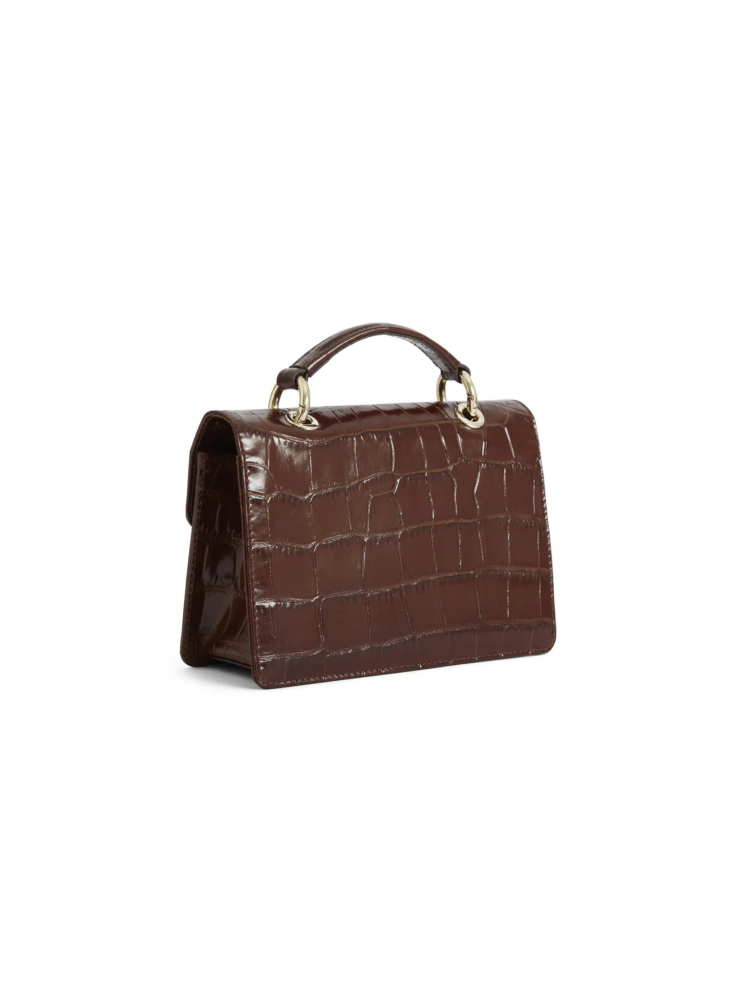 Loxley Mini Cross Body Bag - Conker Croc Leather