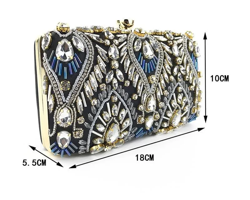 Luxy Moon Beaded Evening Bags Diamond Rhinestone Clutches