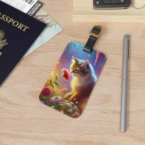 Magic Rose Garden - Cat Lover - Luggage Tag - Travel Gift