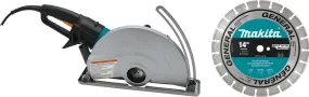 Makita (4114X-R) 14" SJS™ Electric Angle Cutter, with 14" Diamond Blade (Factory Reconditioned)