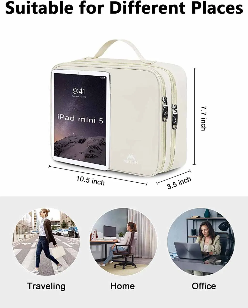 Matein White Tech Bag Organizer