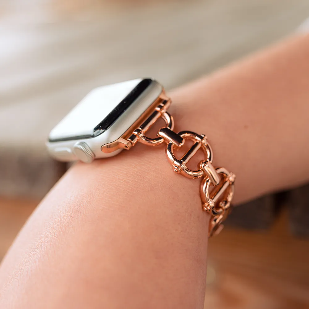 Metal Link Apple Watch Strap - Rose Gold