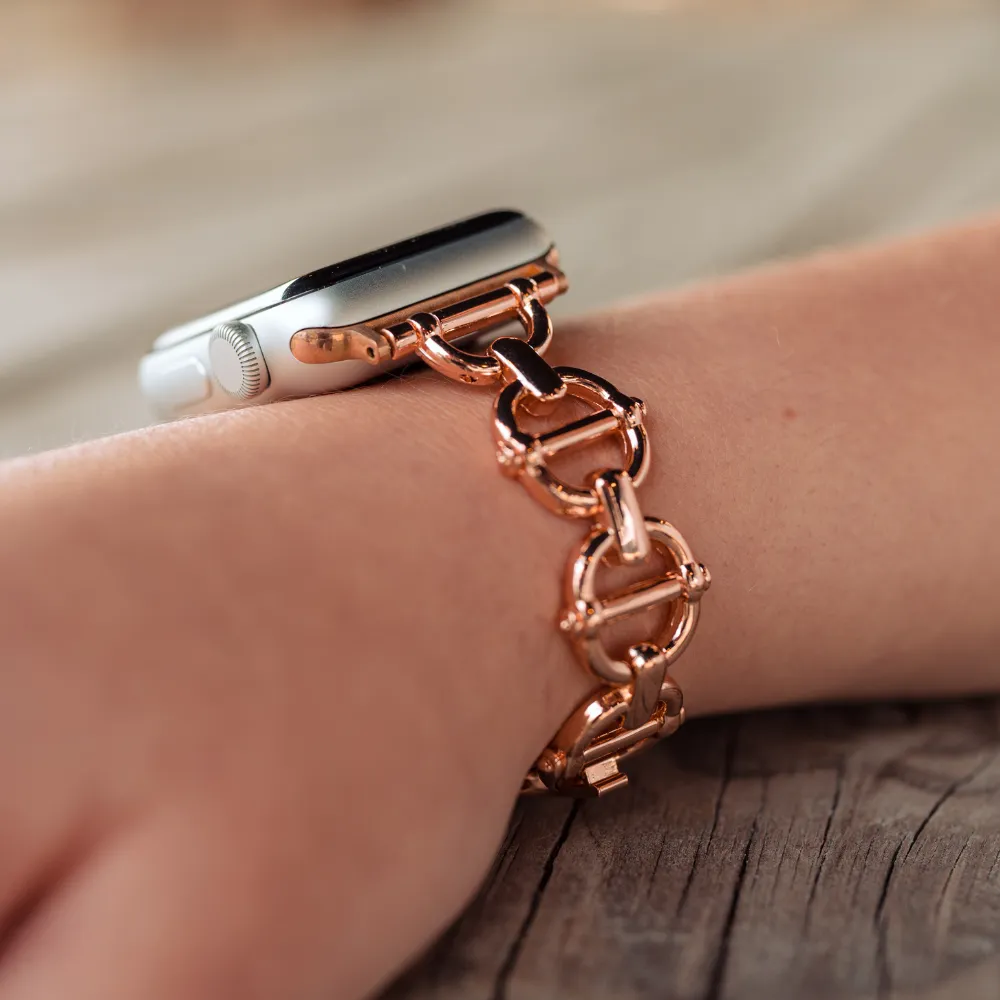 Metal Link Apple Watch Strap - Rose Gold