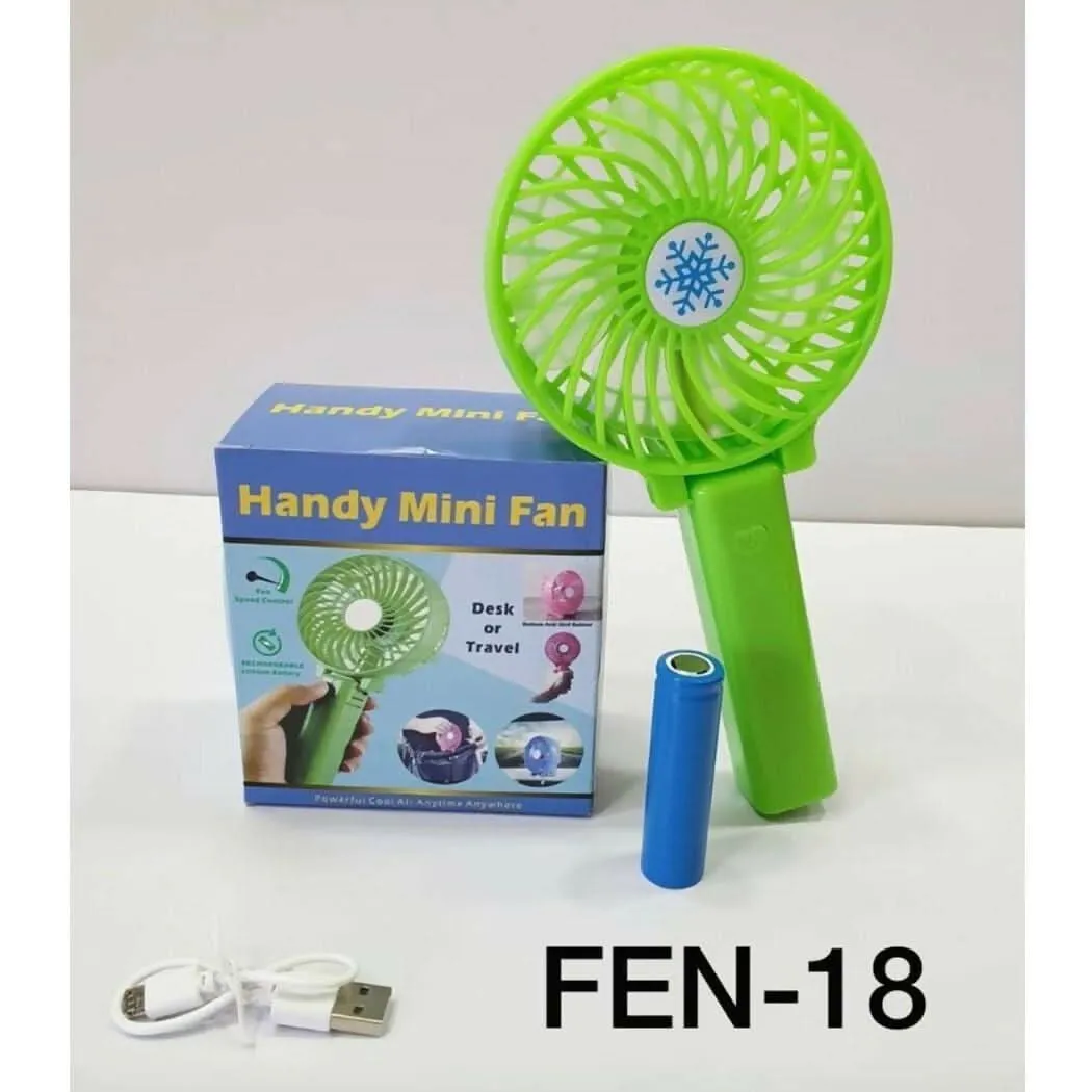 Mini Portable Handheld Fan with Base – Powerful 3-Speed Personal Fan, Lightweight Design with Brushless Motor(Random Colour)