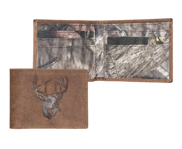 Mossy Oak Deer, Bass, Duck Bifold Wallet