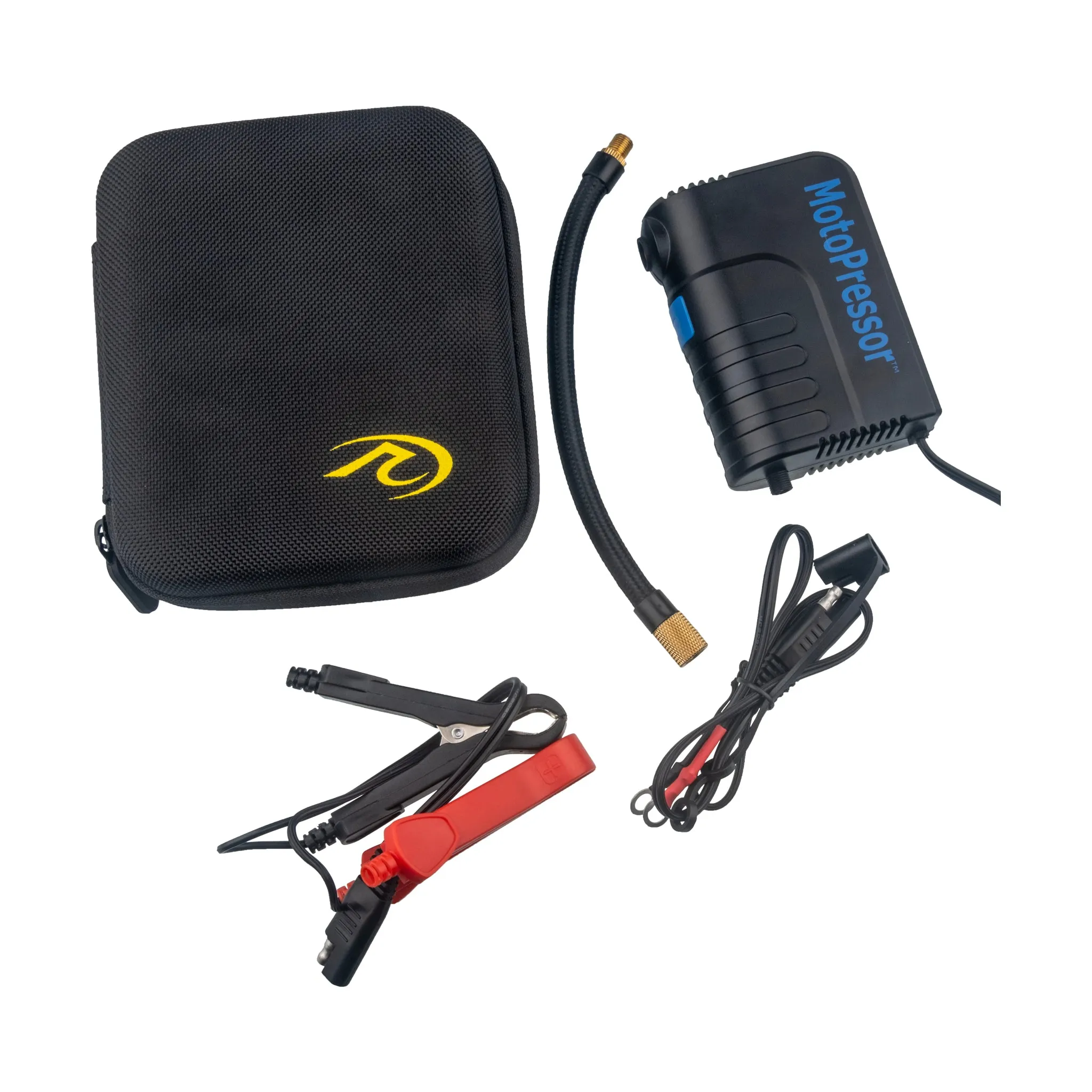 MotoPressor Pocket Pump V2 Combo with Puncture Repair Tool and Digital Tyre Gauge