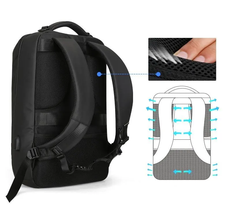 Multifunctional Anti-thief Fashion Backpack 15.6 inch Laptop USB Charging Travel Bag