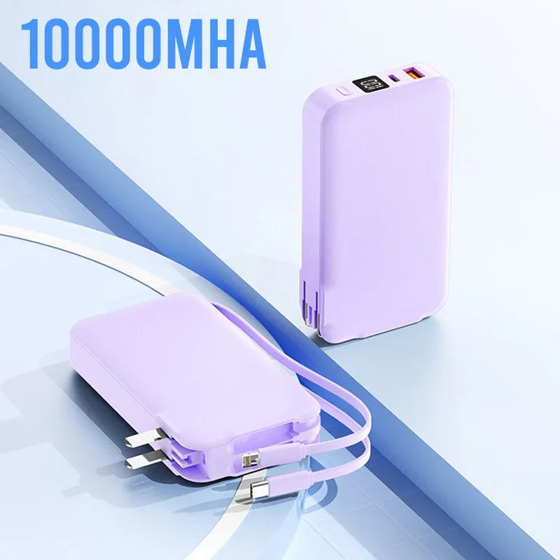 Multifunctional Portable Charger with Built-in Plug