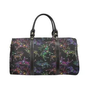 Neon Floral Elks Waterproof Travel Bag/Small