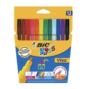 (NET) Bic Kids Visa Felt Tip Pens / 12 Color